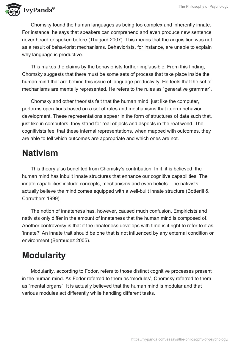 The Philosophy of Psychology. Page 4