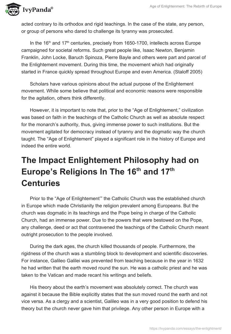 Age of Enlightenment: The Rebirth of Europe. Page 2