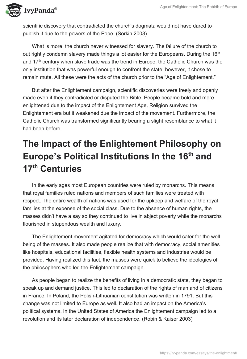 Age of Enlightenment: The Rebirth of Europe. Page 3