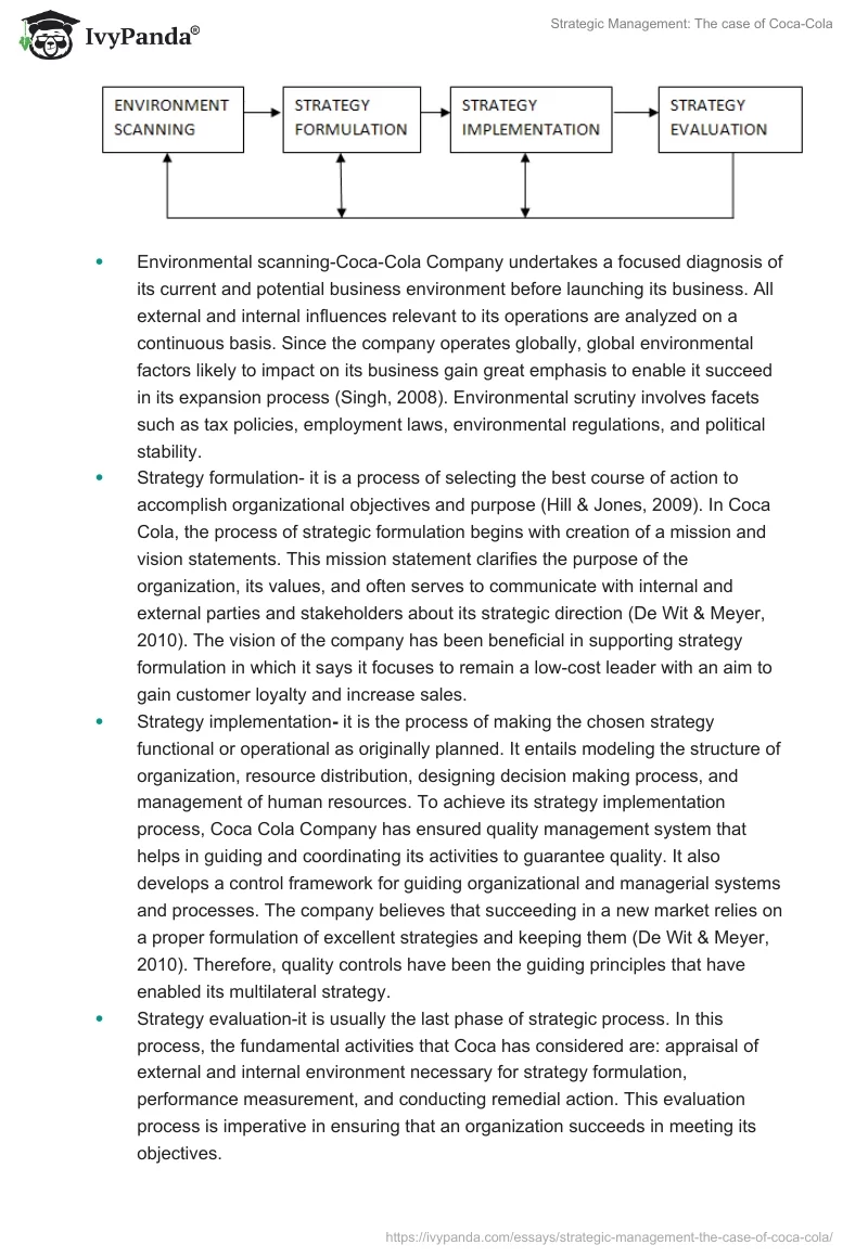 Strategic Management: The Case of Coca-Cola. Page 2