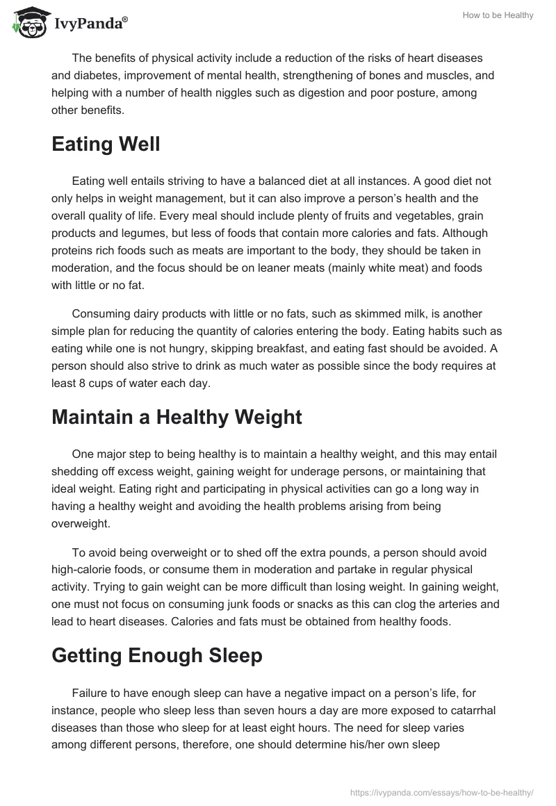 How to be Healthy. Page 2