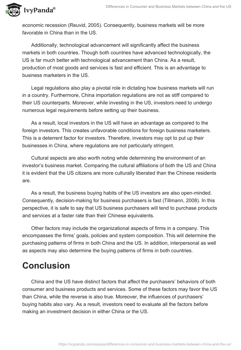 Differences in Consumer and Business Markets between China and the US. Page 4