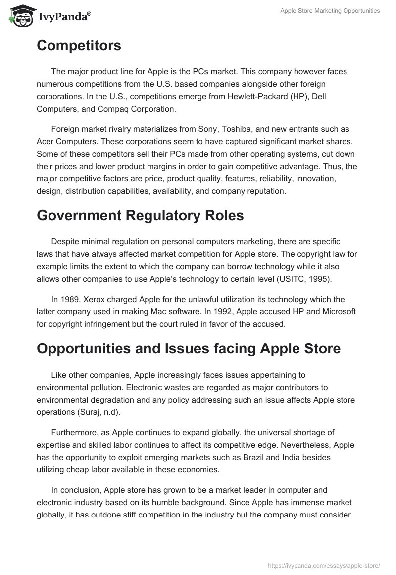 Apple Store Marketing Opportunities. Page 2