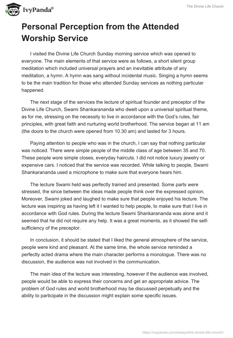 The Divine Life Church. Page 3