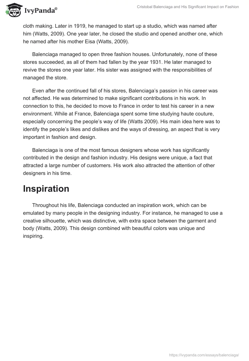 Cristobal Balenciaga and His Significant Impact on Fashion. Page 2