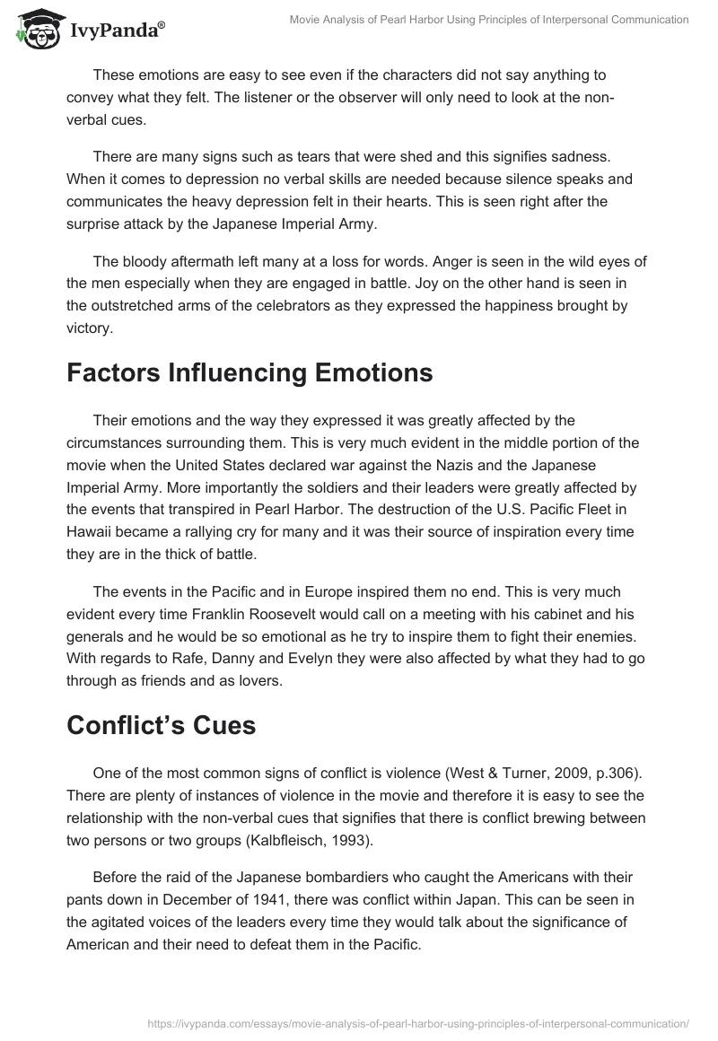Movie Analysis of Pearl Harbor Using Principles of Interpersonal Communication. Page 4
