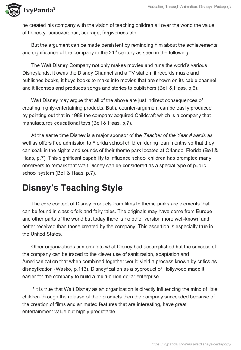 Educating Through Animation: Disney's Pedagogy. Page 2