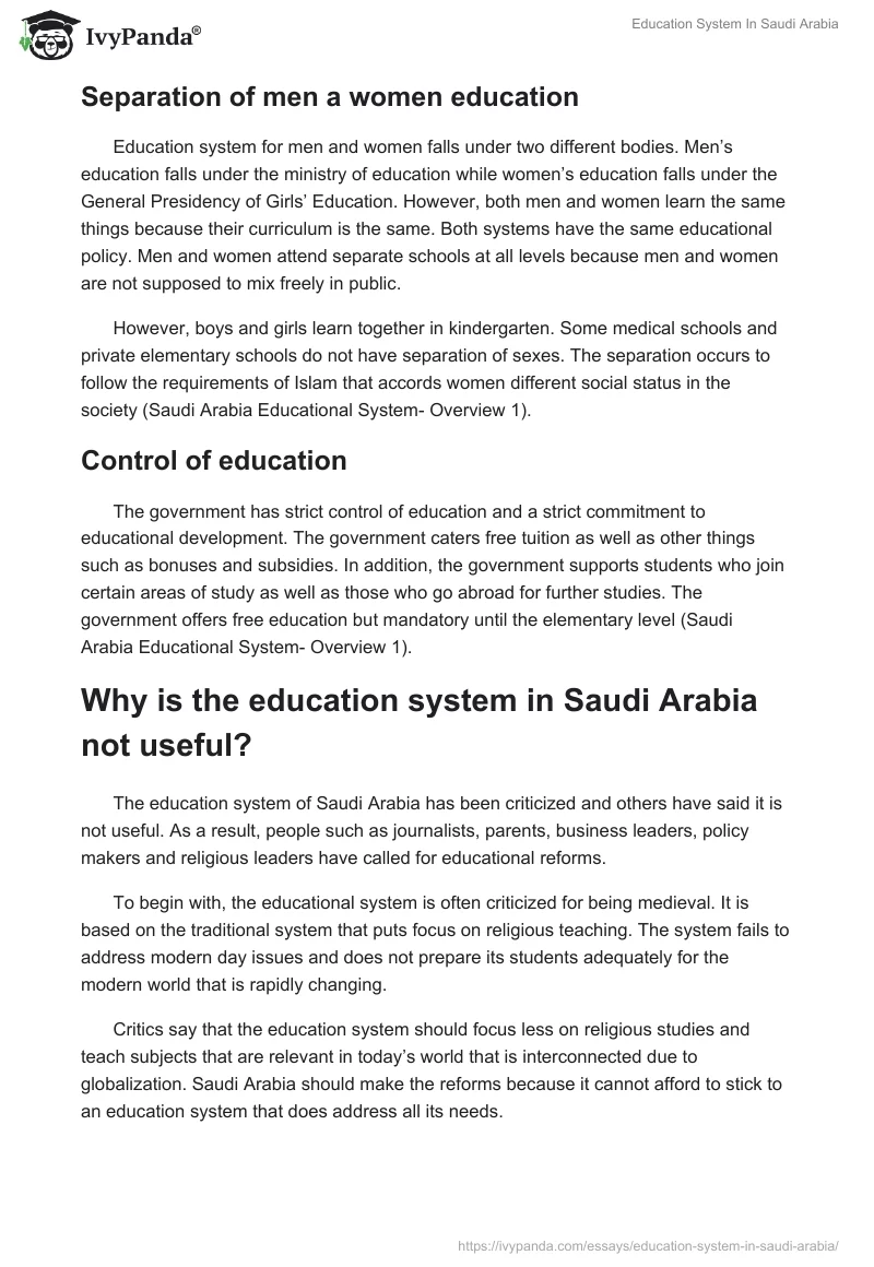 Education System In Saudi Arabia. Page 5