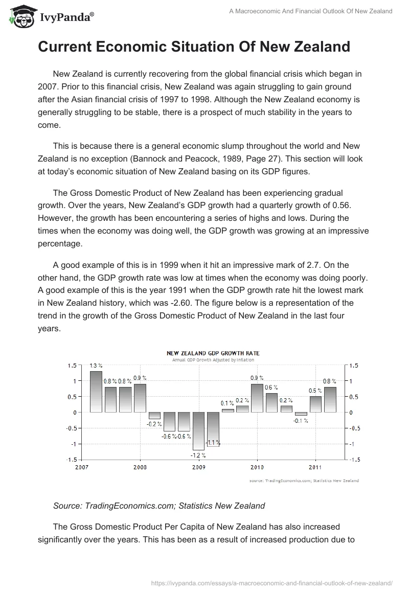 A Macroeconomic And Financial Outlook Of New Zealand. Page 5