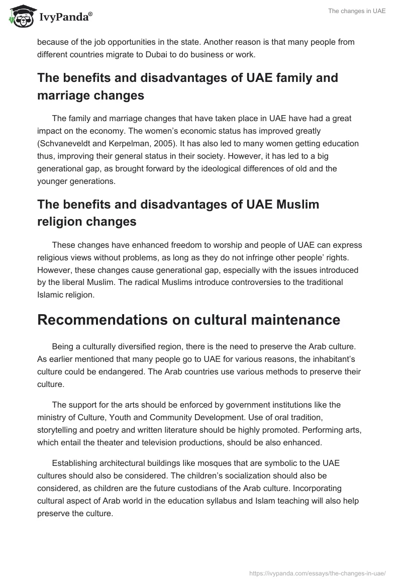 The changes in UAE. Page 4