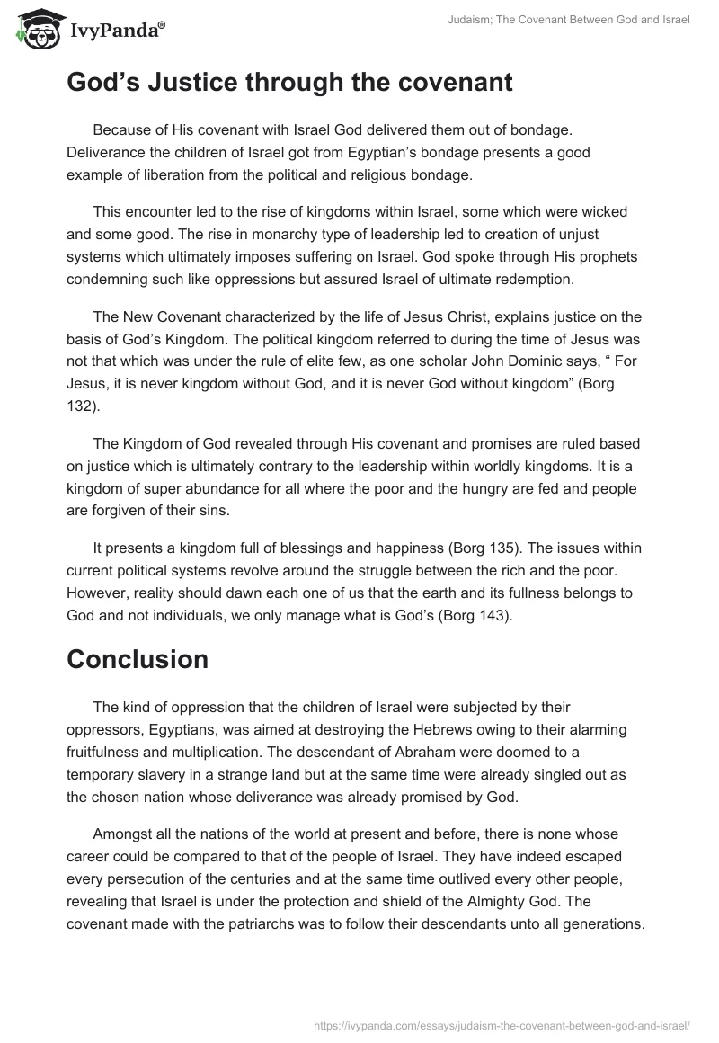 Judaism; The Covenant Between God and Israel. Page 5