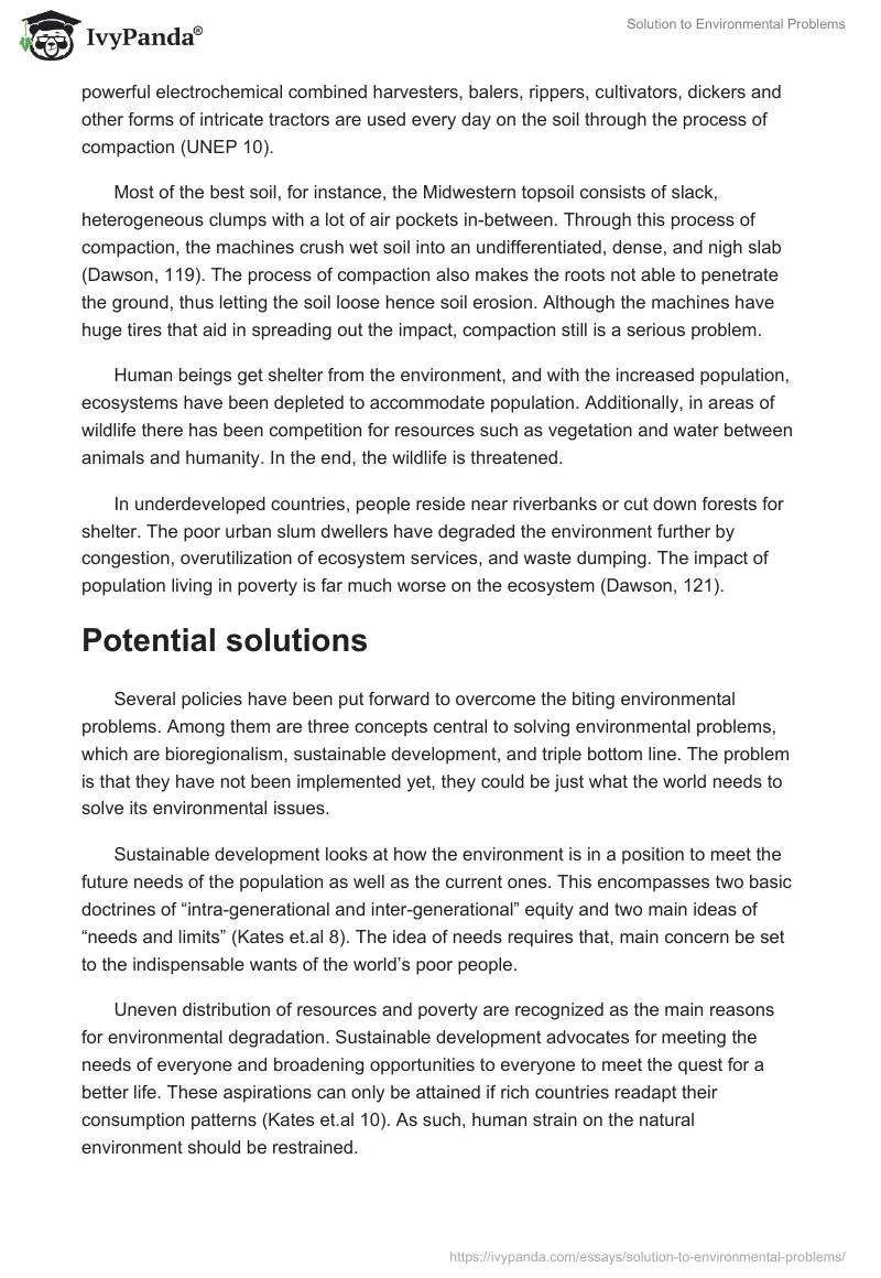 Solution to Environmental Problems. Page 5