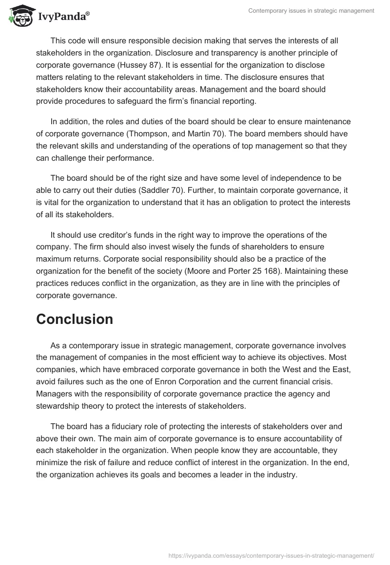 Contemporary issues in strategic management. Page 3