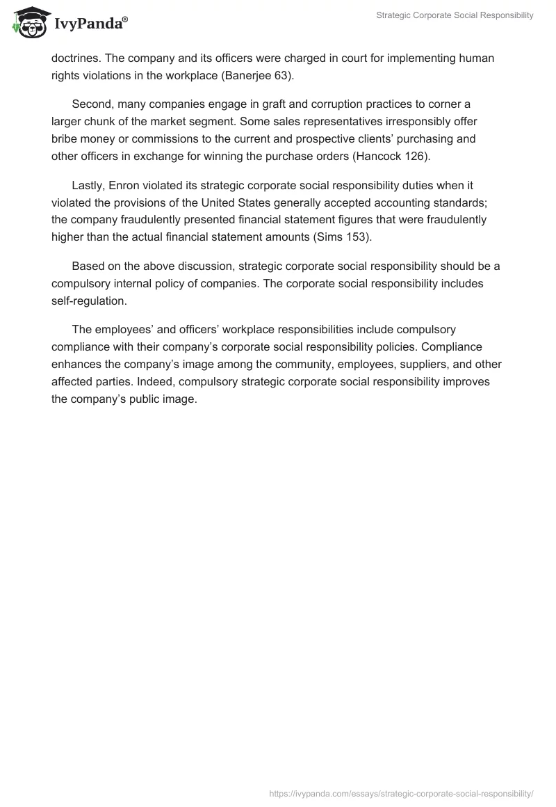Strategic Corporate Social Responsibility. Page 2