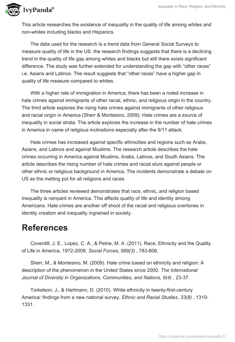 Inequality in Race, Religion, and Ethnicity. Page 2