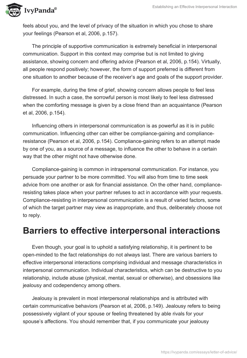 Establishing an Effective Interpersonal Interaction. Page 4