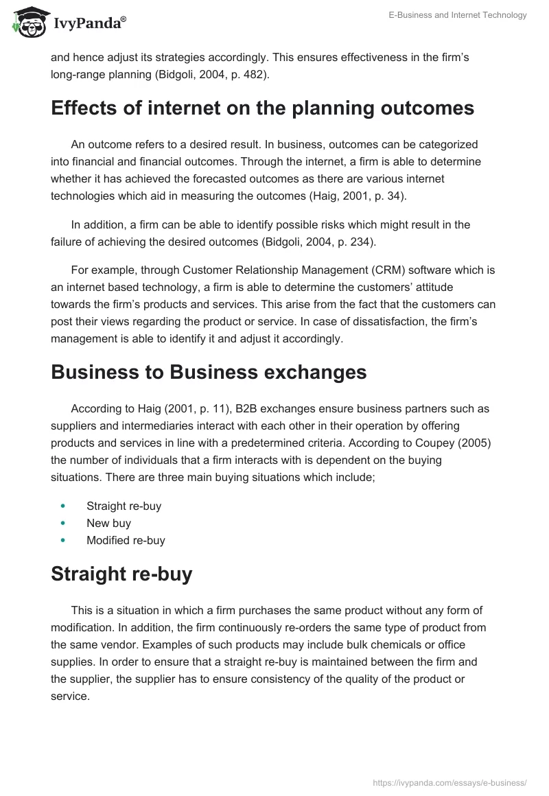 E-Business and Internet Technology. Page 2