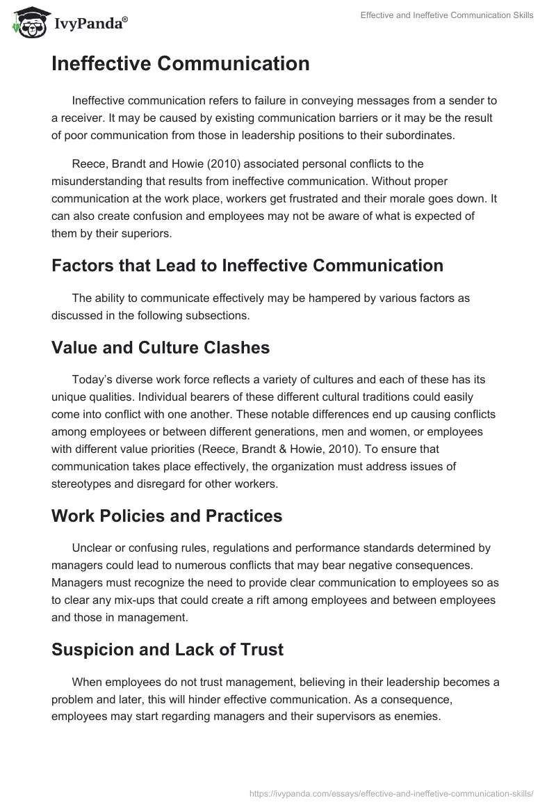 Effective and Ineffetive Communication Skills. Page 2