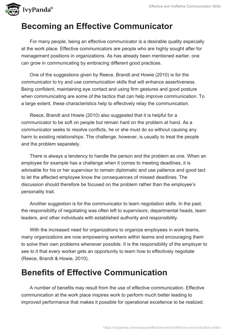 Effective and Ineffetive Communication Skills. Page 5