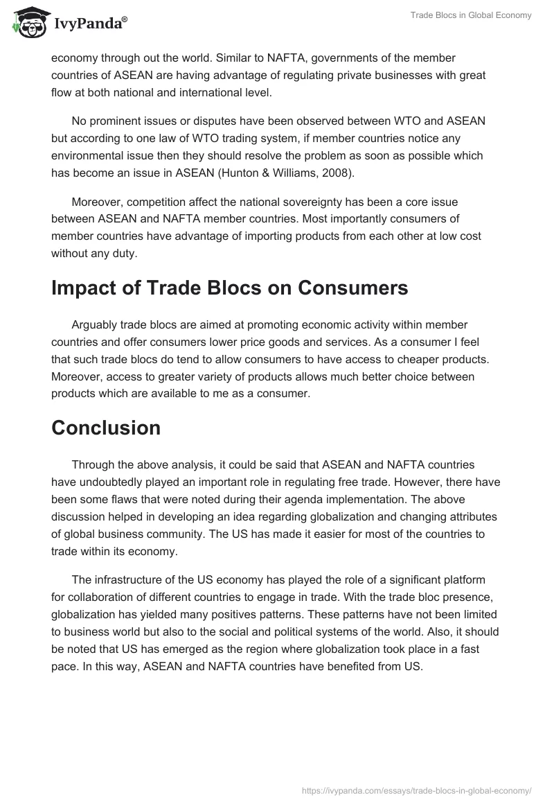 Trade Blocs in Global Economy. Page 4