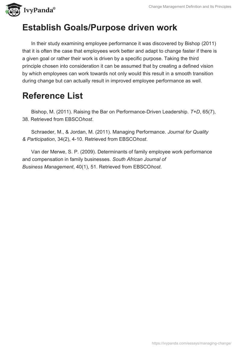 Change Management Definition and Its Principles. Page 4