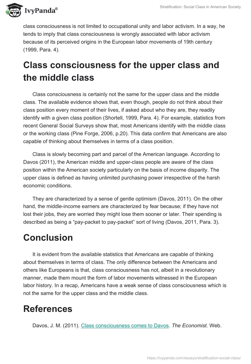 Stratification: Social Class in American Society. Page 2