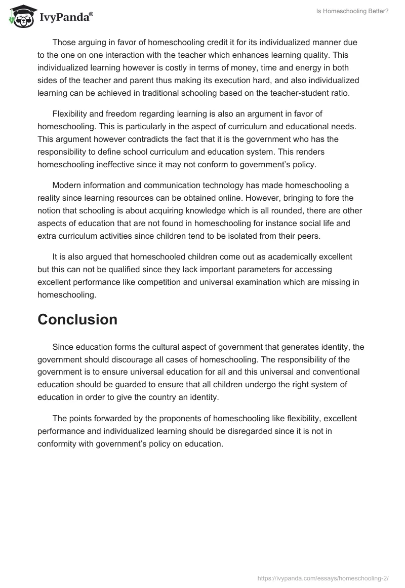 Is Homeschooling Better?. Page 2