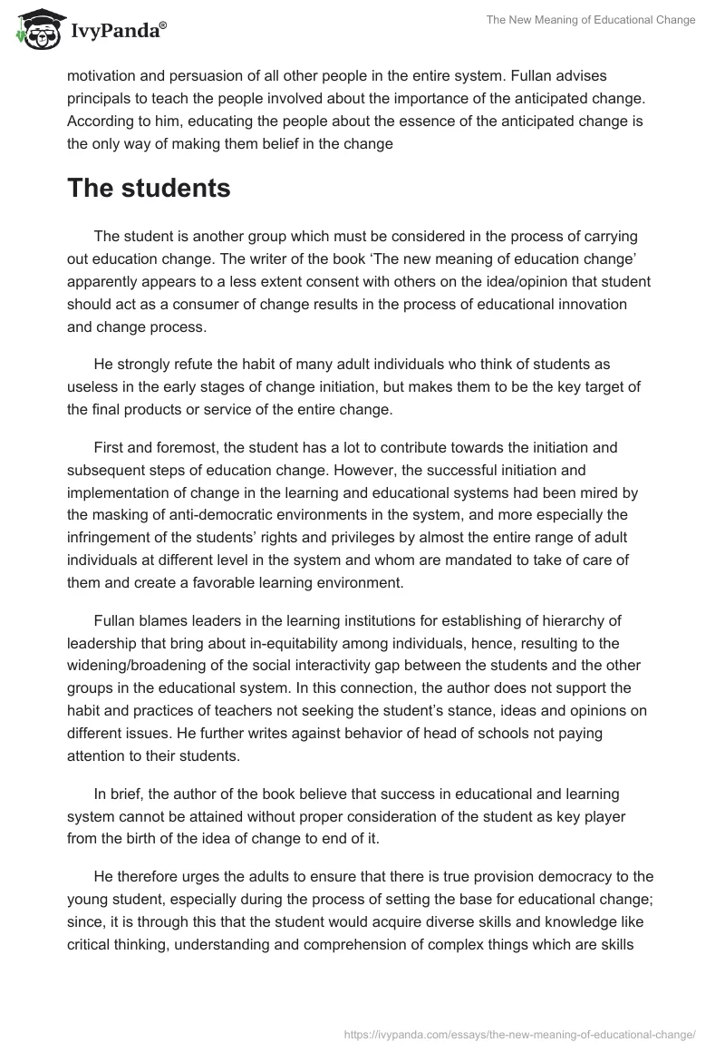 The New Meaning of Educational Change. Page 4