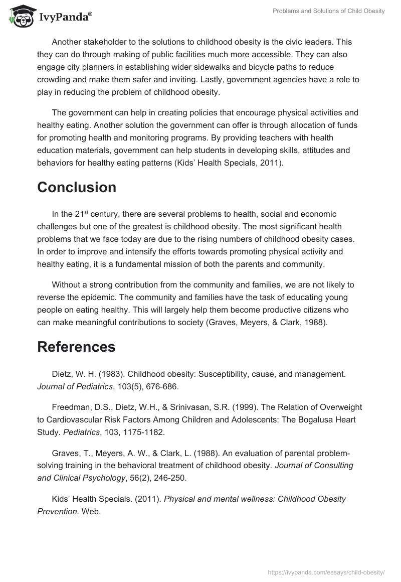 Problems and Solutions of Child Obesity. Page 3