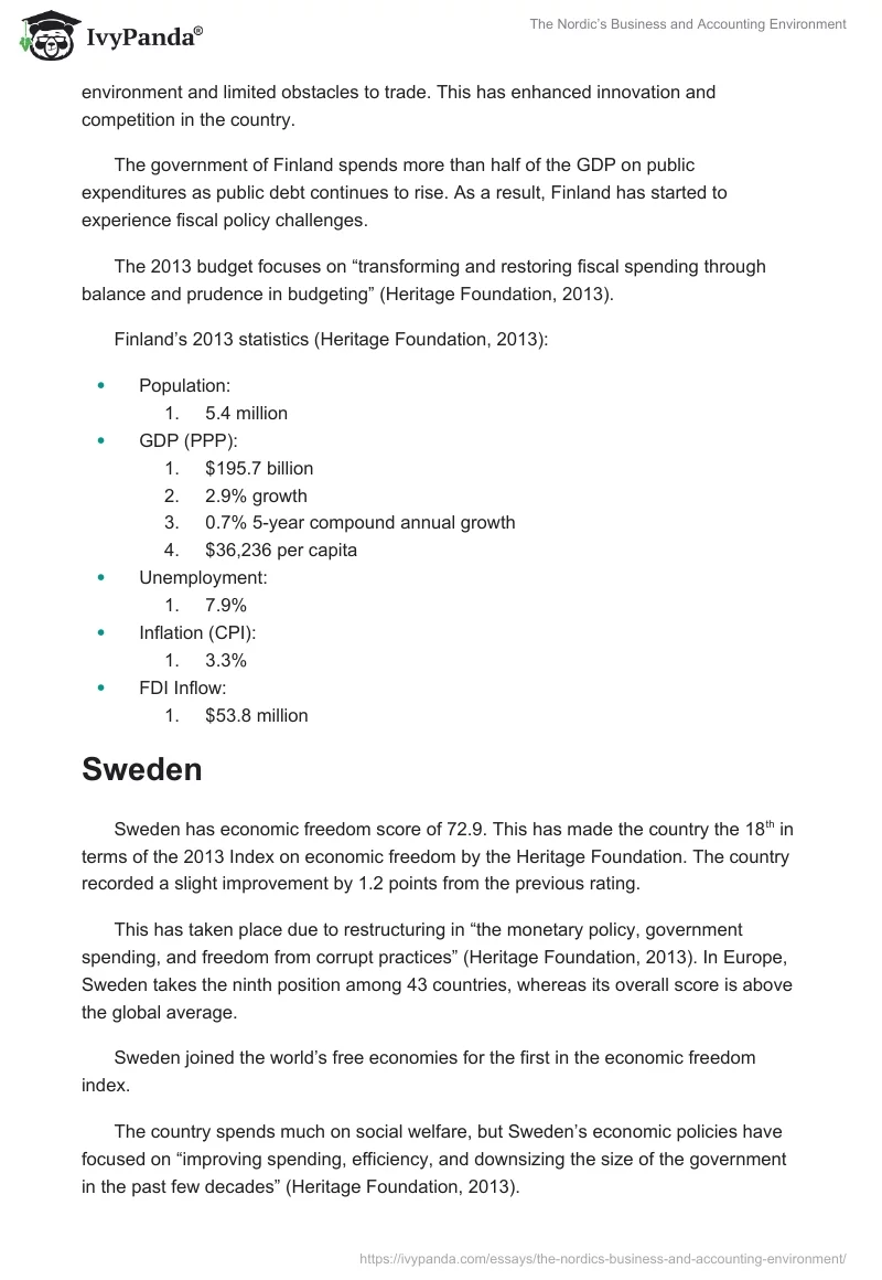 The Nordic’s Business and Accounting Environment. Page 4