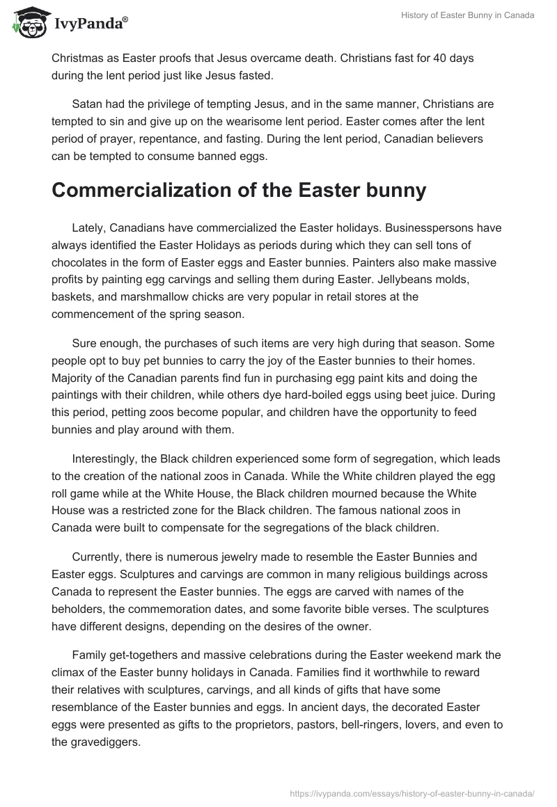 History of Easter Bunny in Canada. Page 4