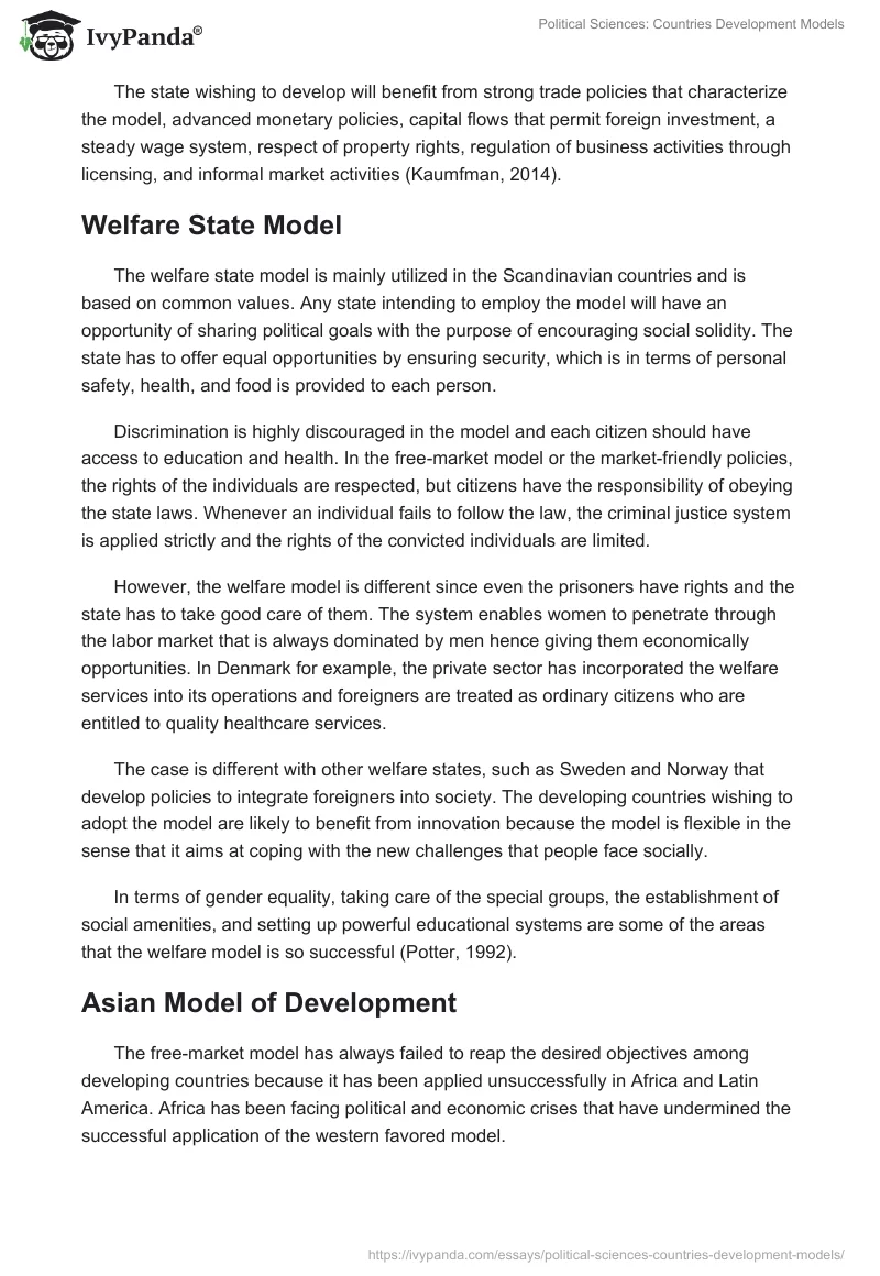 Political Sciences: Countries Development Models. Page 4