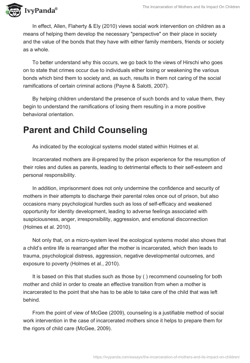 The Incarceration of Mothers and Its Impact On Children. Page 4