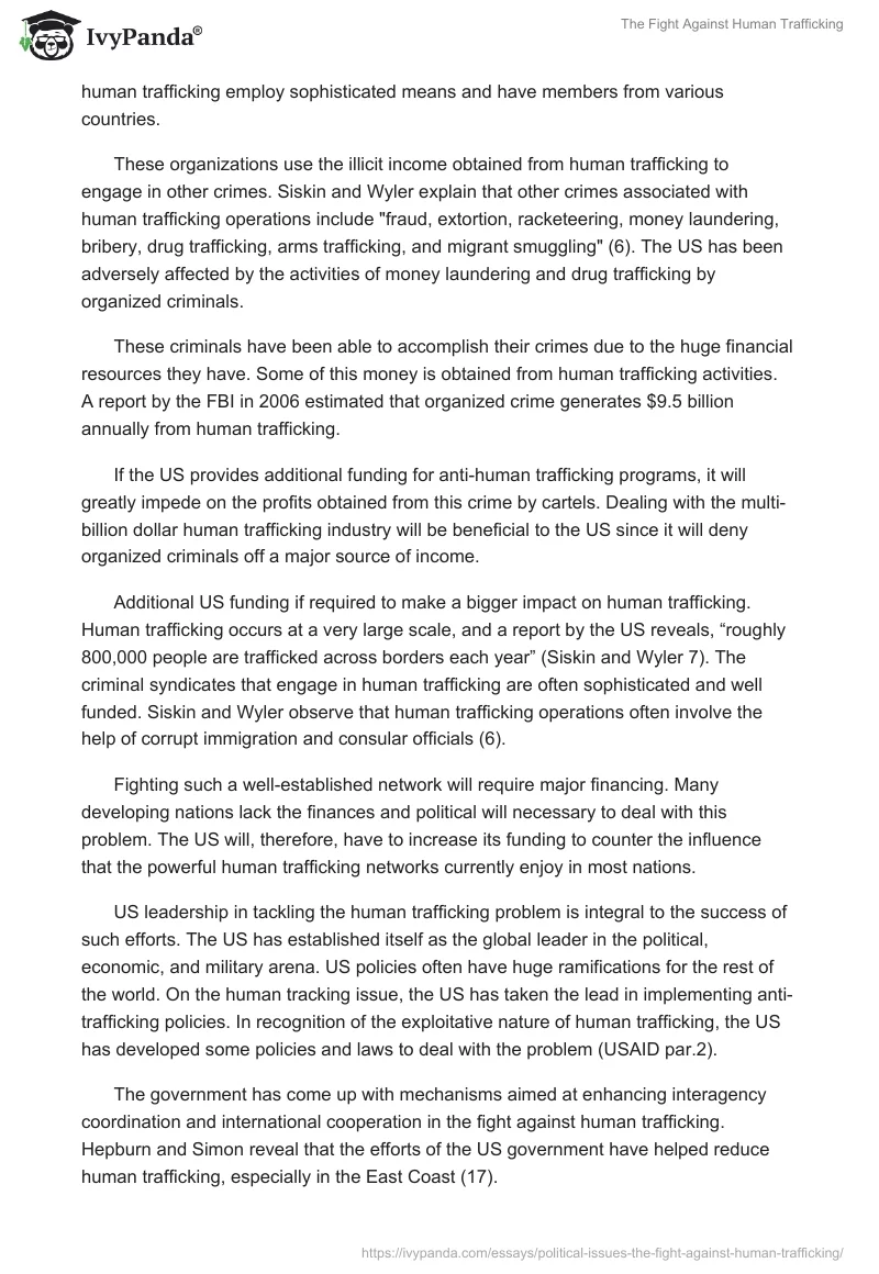 The Fight Against Human Trafficking. Page 2