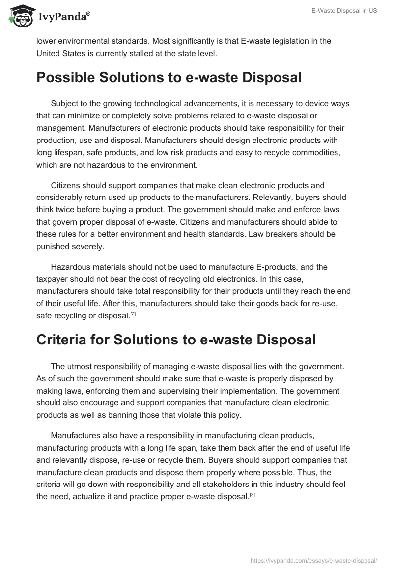 E-Waste Disposal in US. Page 3