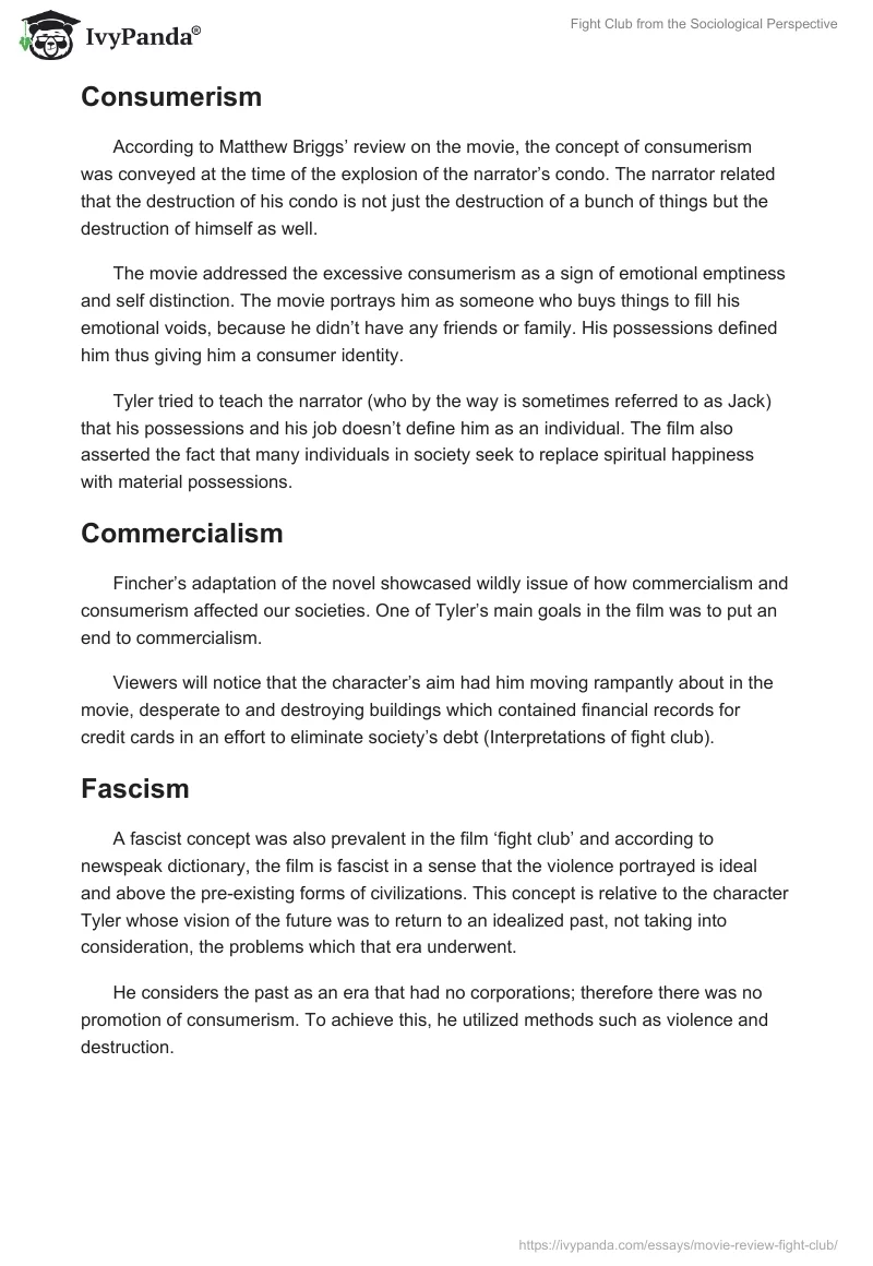 "Fight Club" from the Sociological Perspective. Page 3
