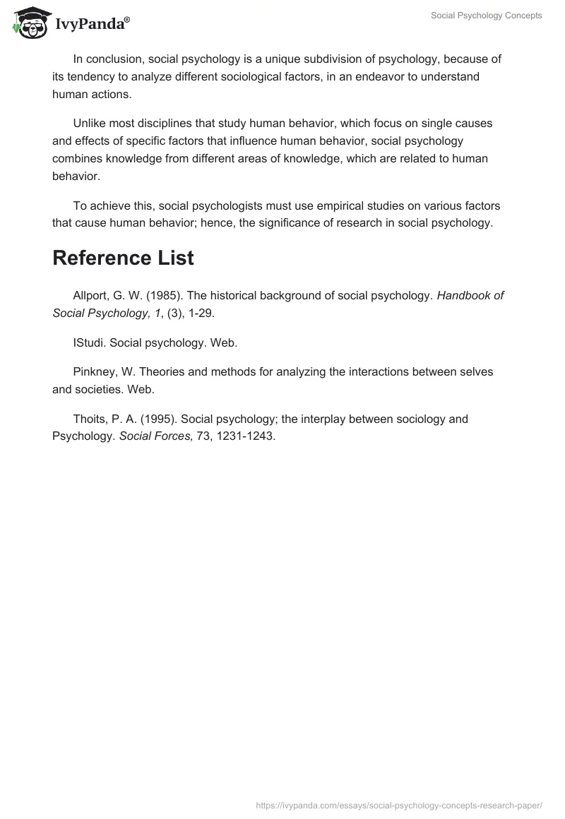 Social Psychology Concepts. Page 4