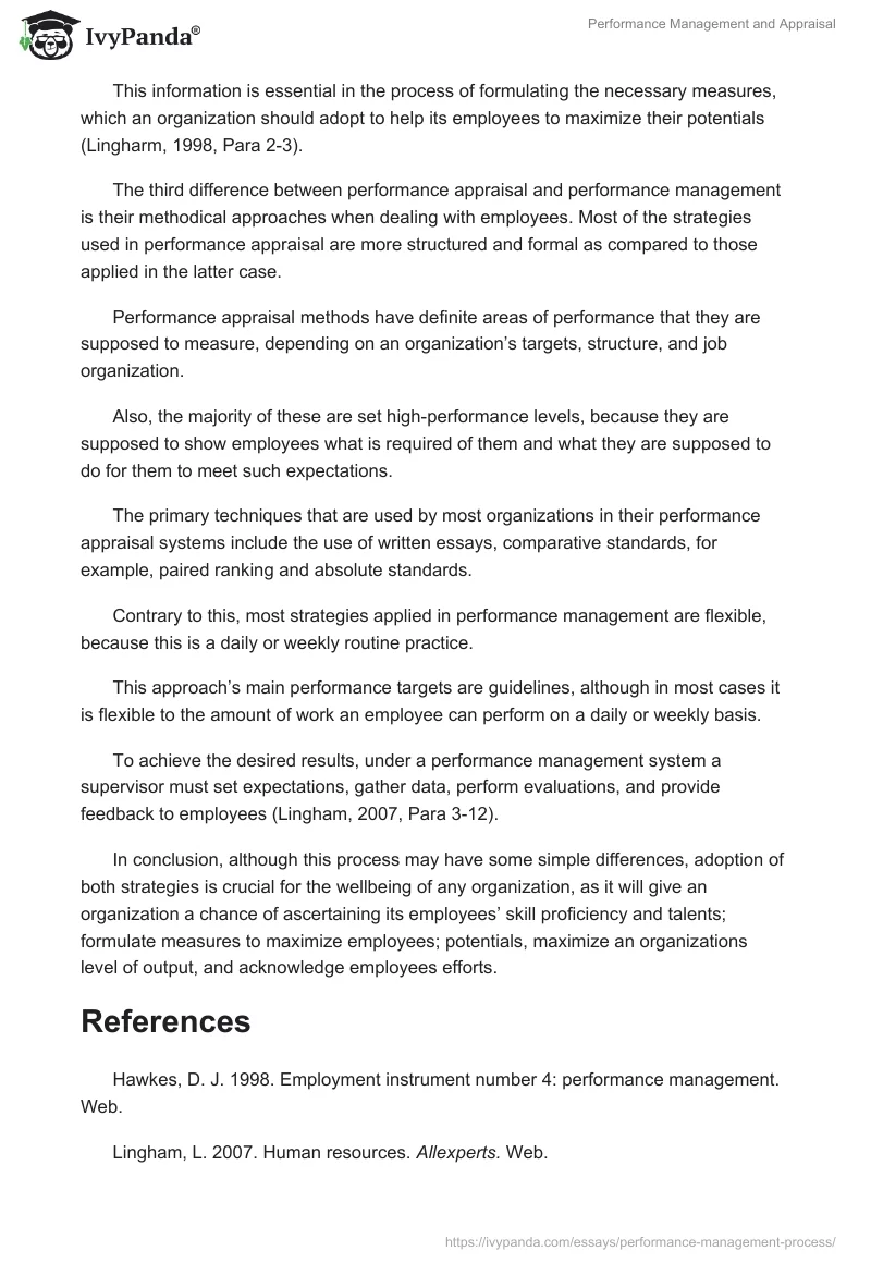 Performance Management and Appraisal. Page 3