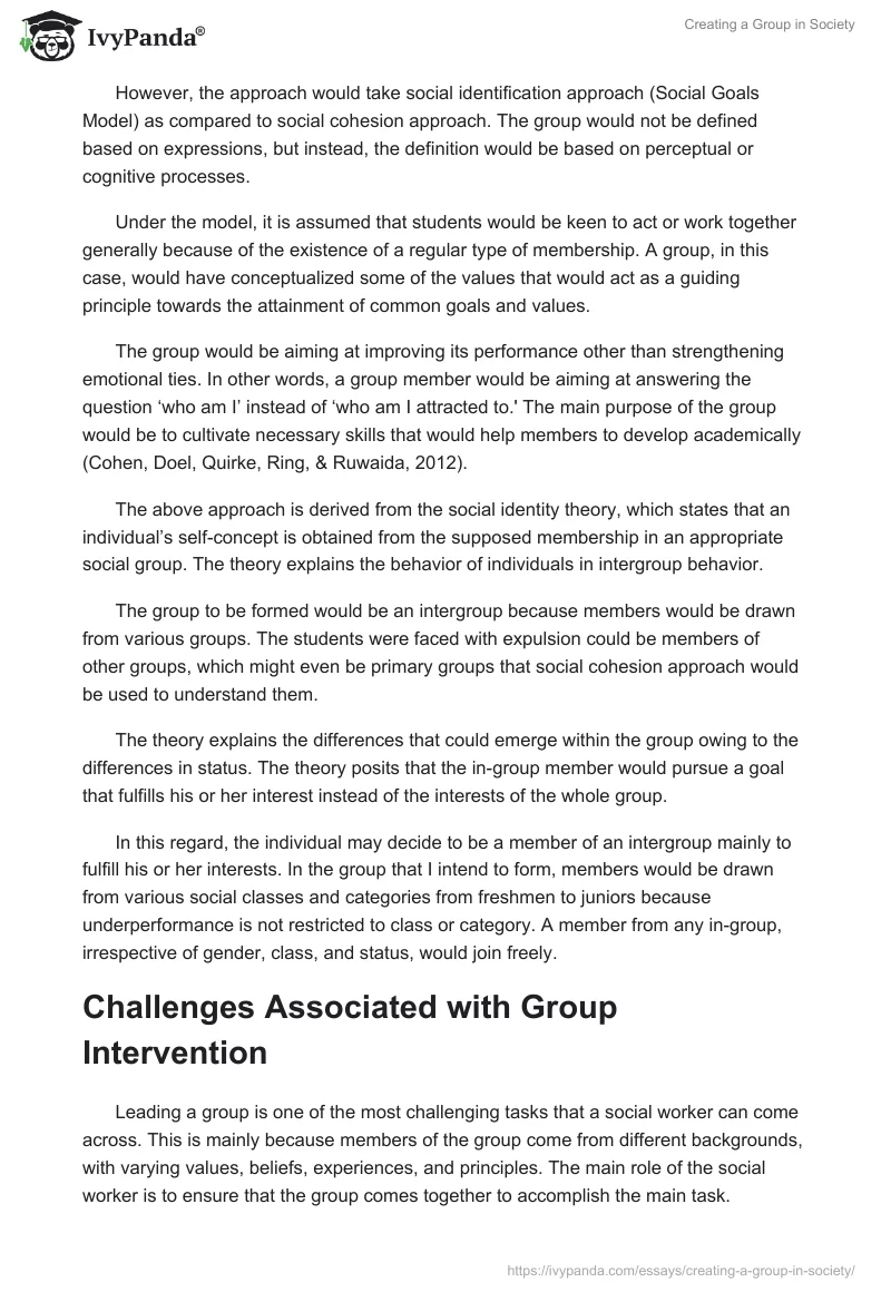 Creating a Group in Society. Page 4