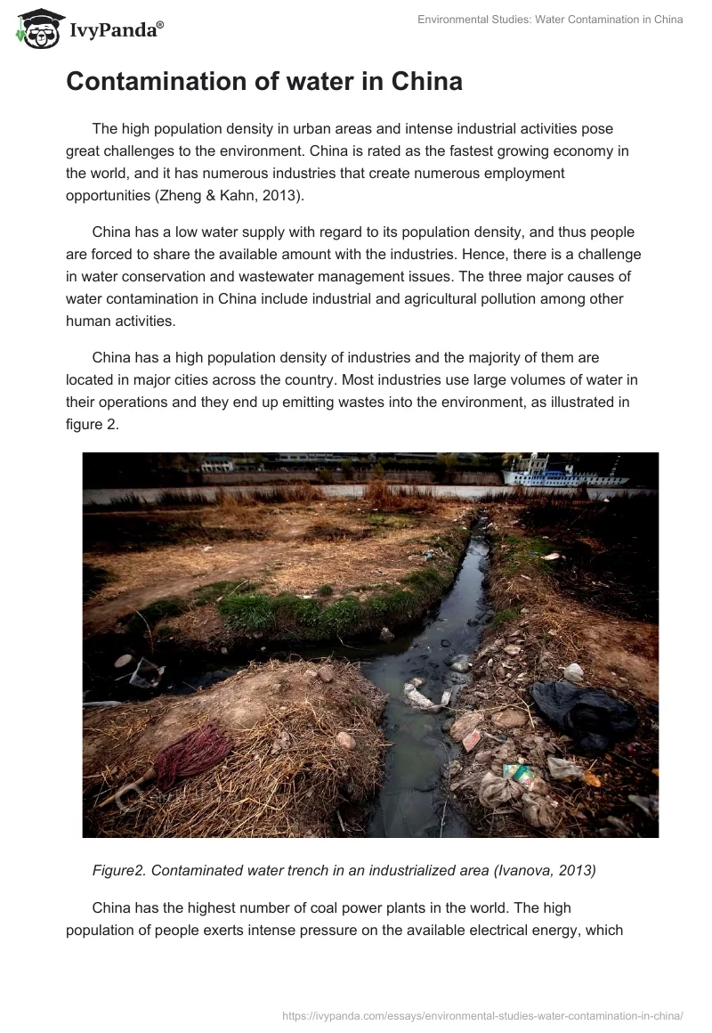 Environmental Studies: Water Contamination in China. Page 2