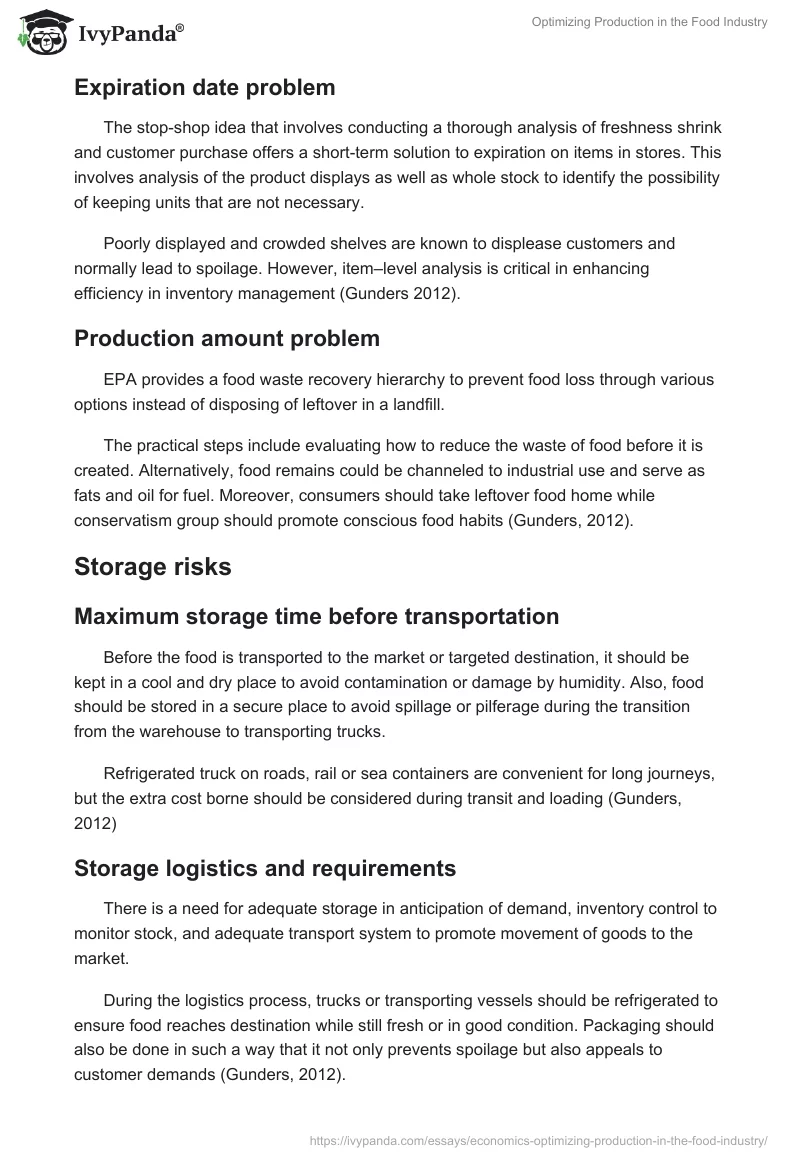 Optimizing Production in the Food Industry. Page 2