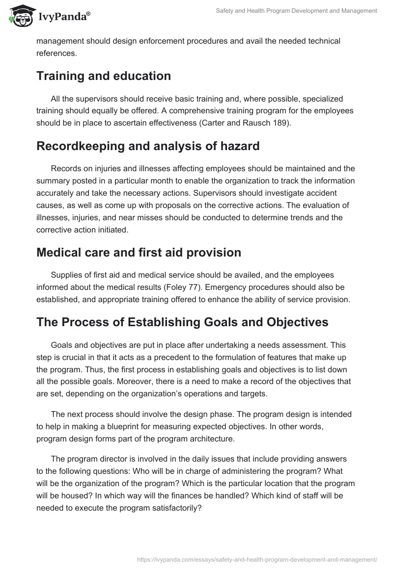 Safety and Health Program Development and Management. Page 2