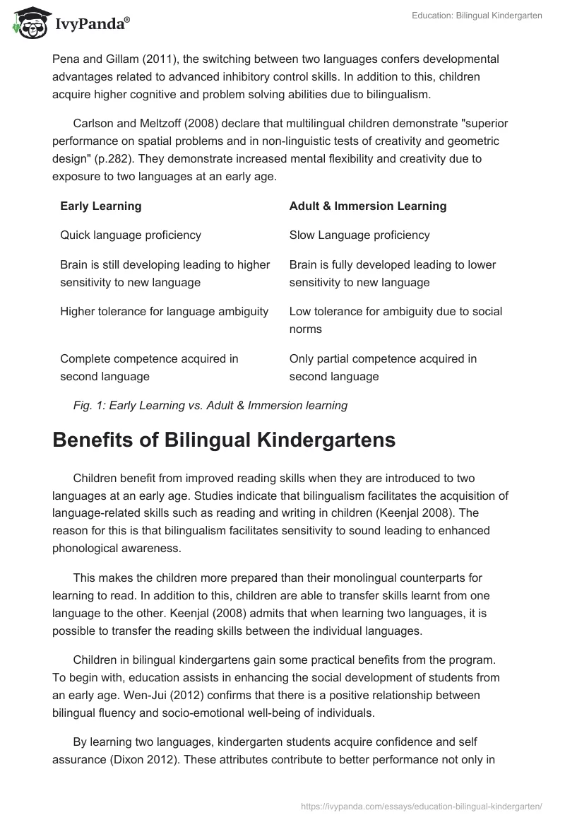 Education: Bilingual Kindergarten. Page 2