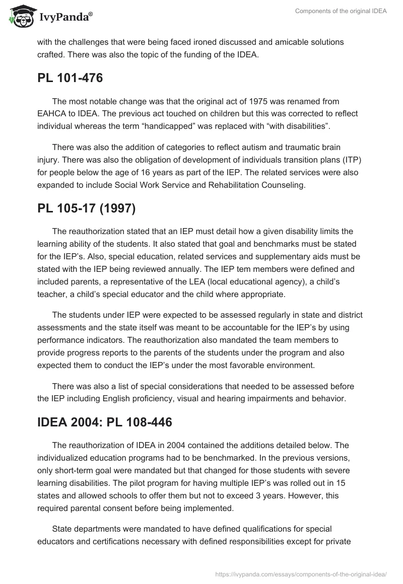 Components of the original IDEA. Page 3