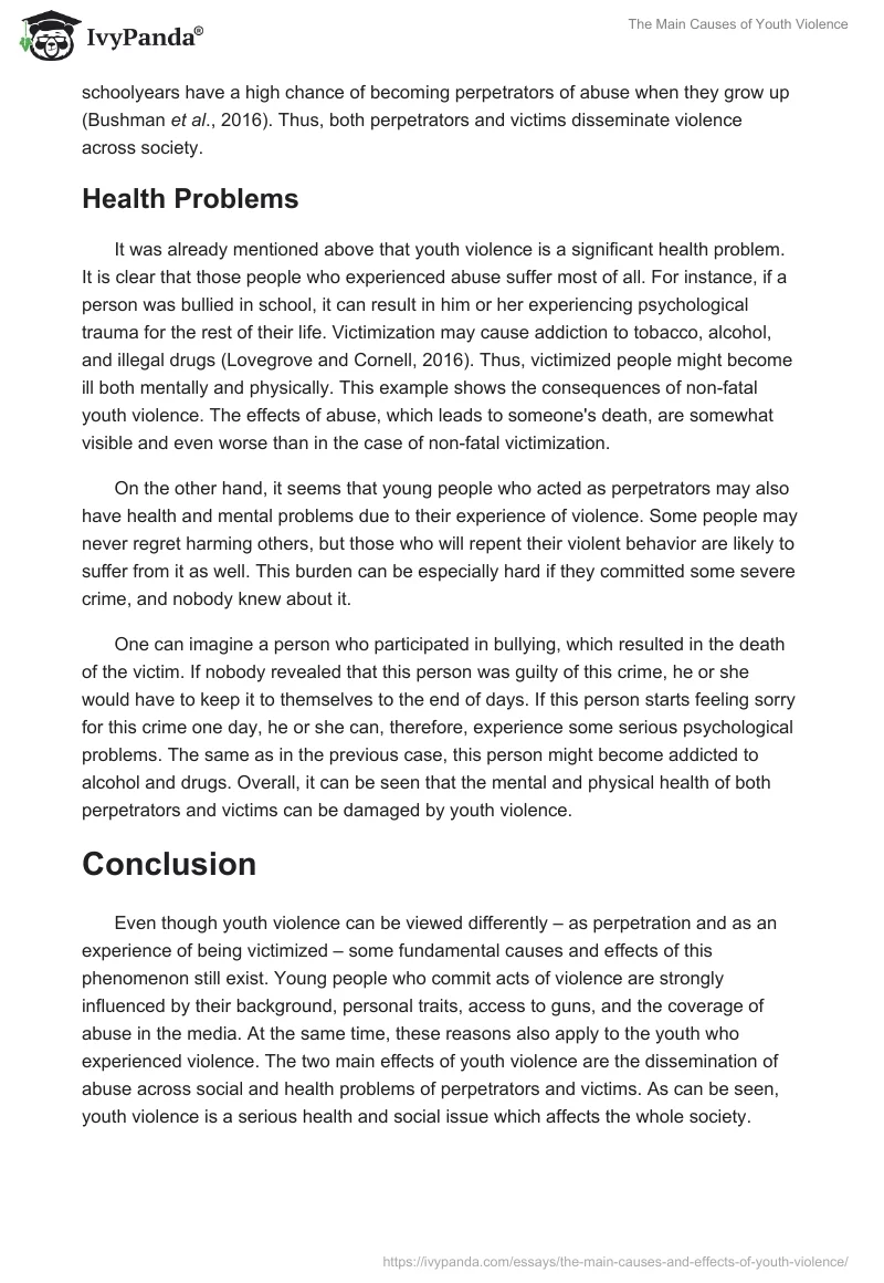 The Main Causes of Youth Violence. Page 3