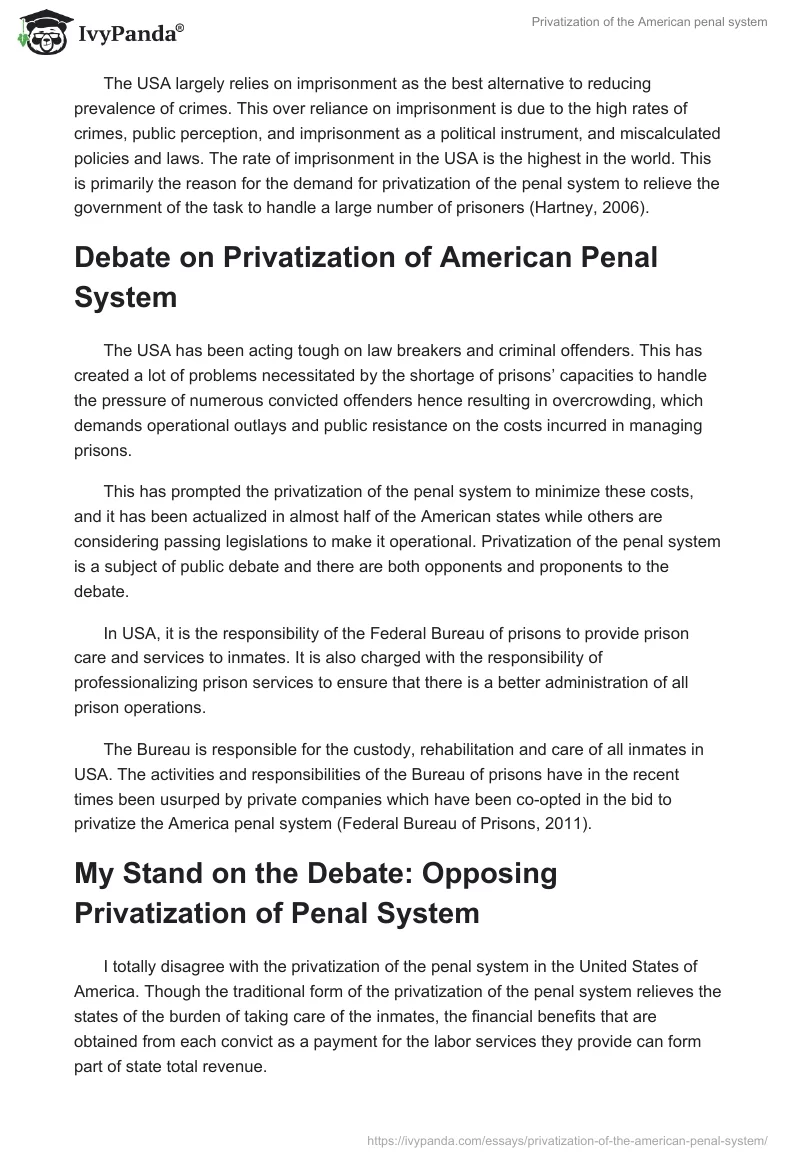 Privatization of the American penal system. Page 2