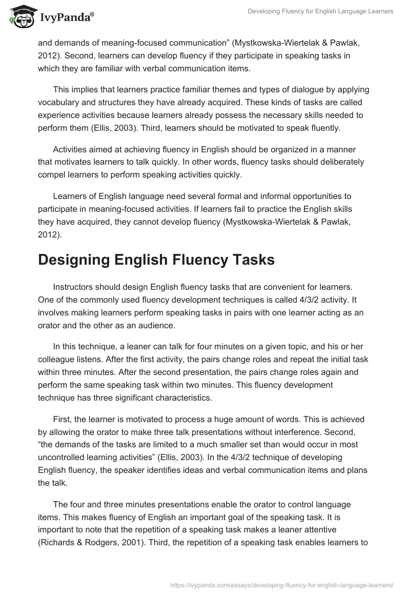 Developing Fluency for English Language Learners. Page 3