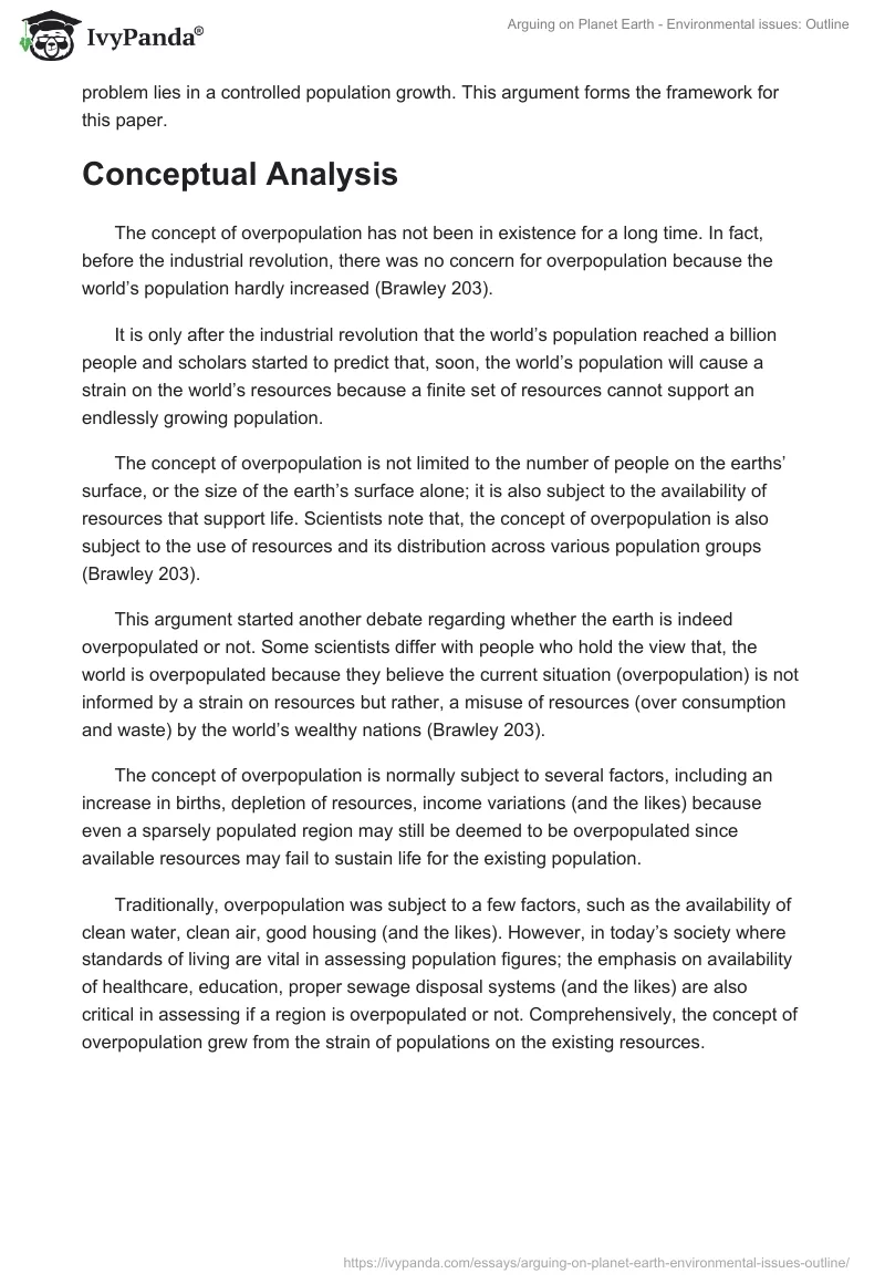 Arguing on Planet Earth - Environmental issues: Outline. Page 2