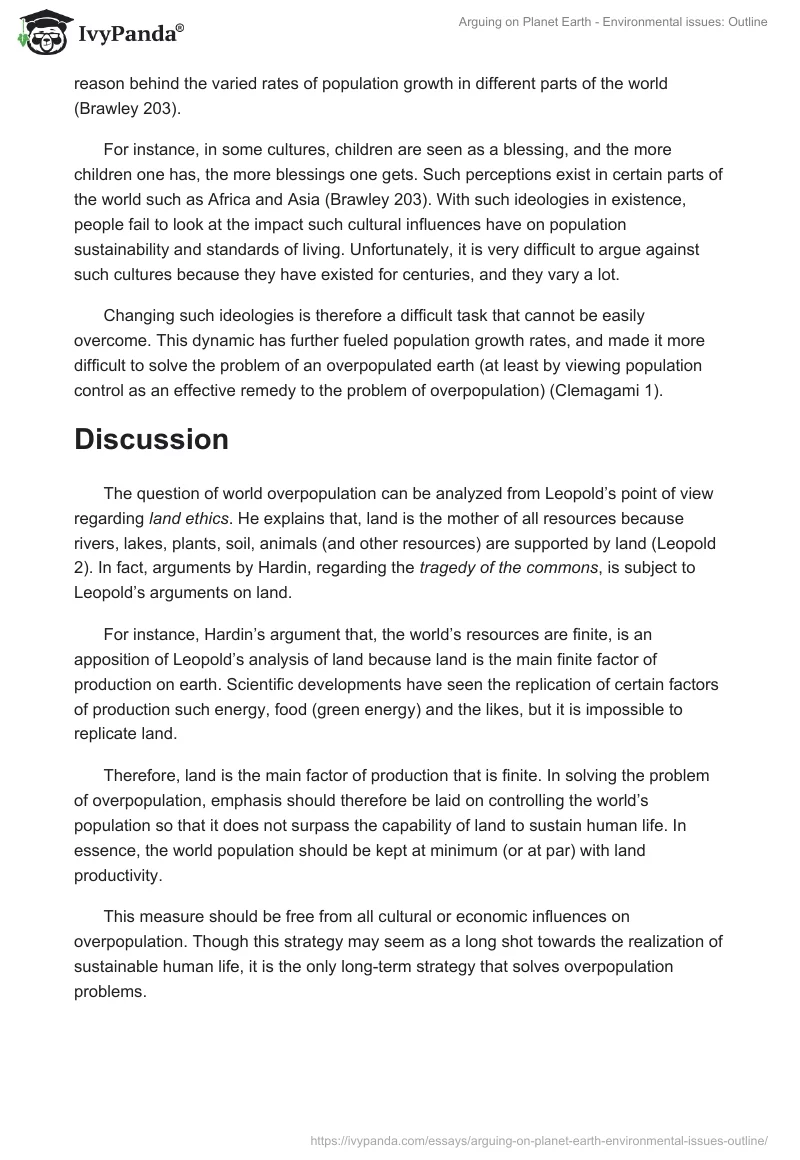 Arguing on Planet Earth - Environmental issues: Outline. Page 4