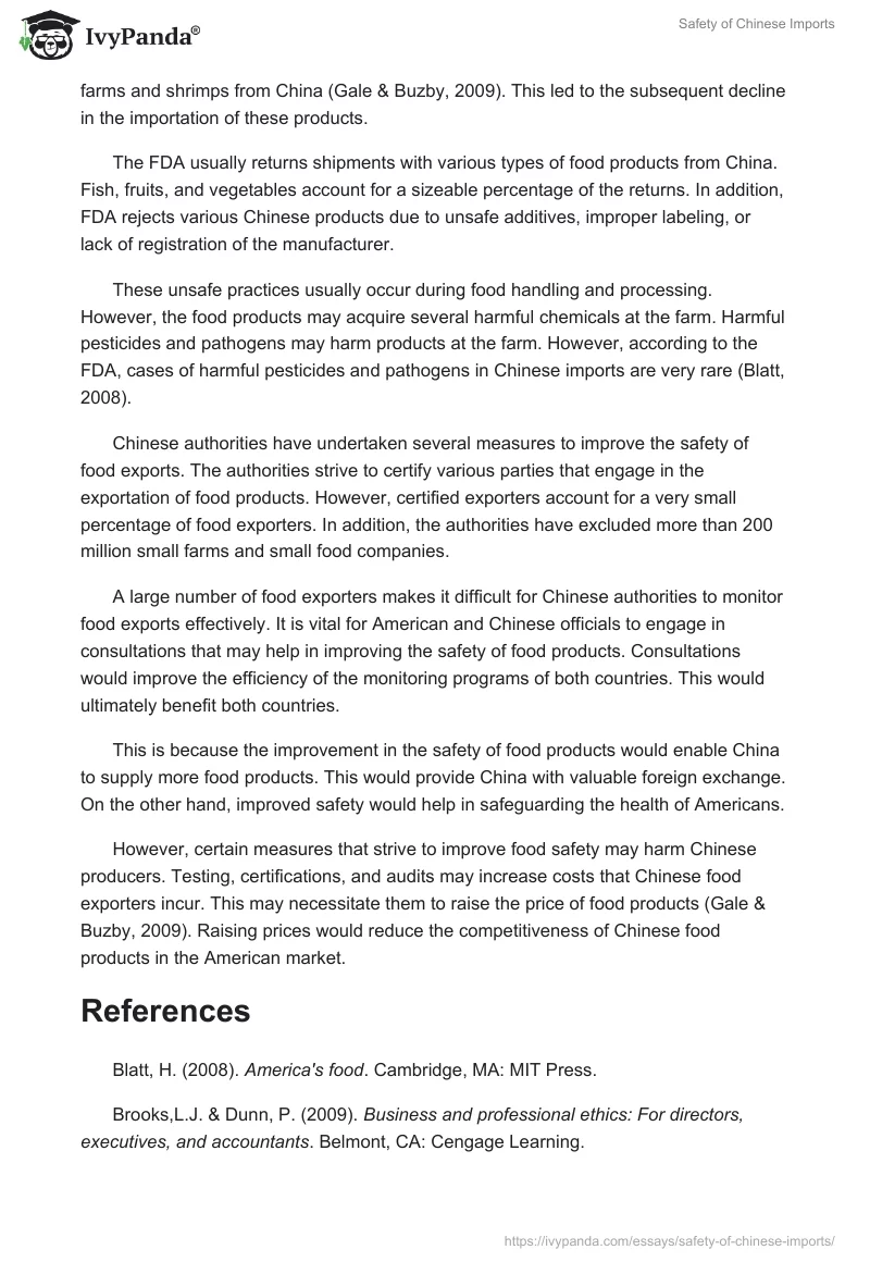 Safety of Chinese Imports. Page 3